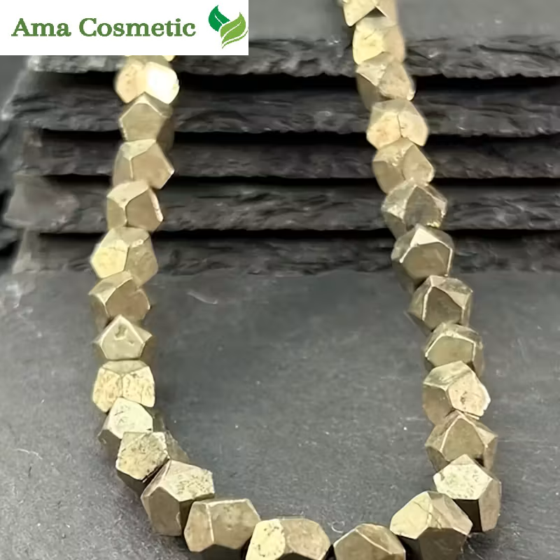 قلادة حجر البايريت الطبيعي